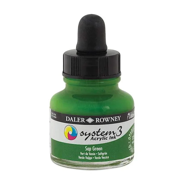 Daler-Rowney System3 Acrylic Ink – Sap Green, 1 oz