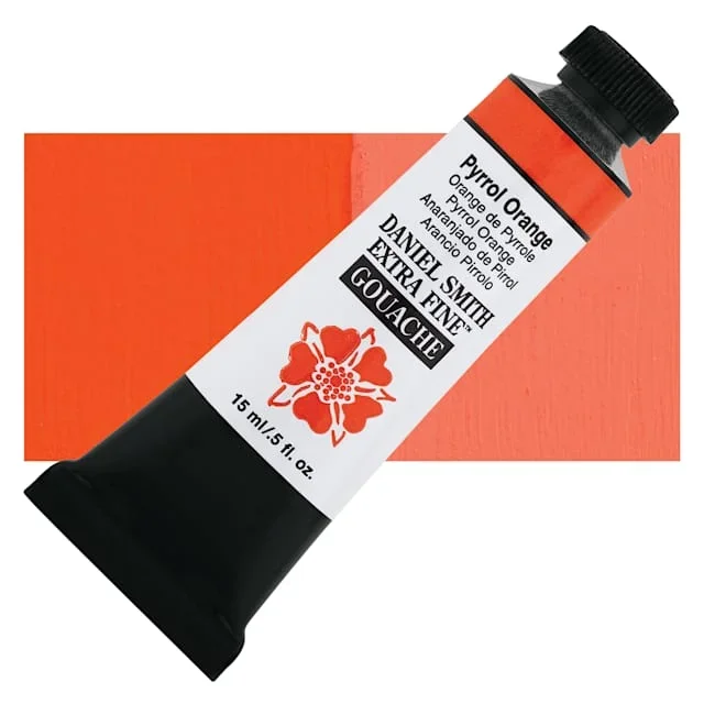 Daniel Smith Extra Fine Gouache – Pyrrol Orange, 15 ml Tube