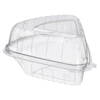 Dart Container Hinged Lid Pie Wedge Clear