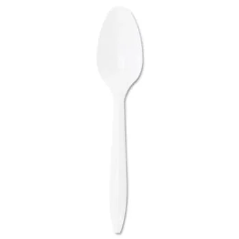 Dart Container Medium Weight Teaspoons, 5-7/8 In., Polypropylene – White (1000/Case)