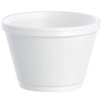 Dart J Cup 6 Oz. White Squat Insulated Foam Food Container (1000-Case)