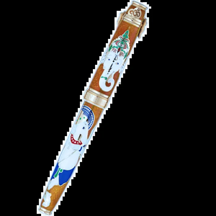 David Oscarson Lord Ganesha Rollerball Pen – Saffron
