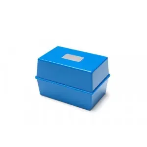 Deflecto Essentials Card Index Box 8×5 inches / 203x127mm Blue – CP012YTBLU