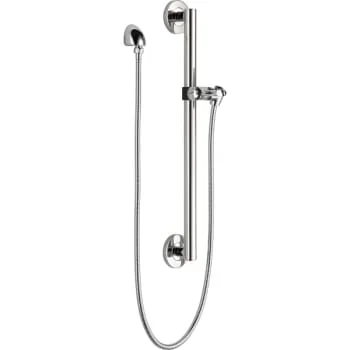 Delta Universal Adjustable Slide Bar Grab Bar Assembly With Elbow Chrome