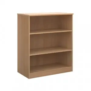 Deluxe bookcase 1200mm high with 2 shelves – beech