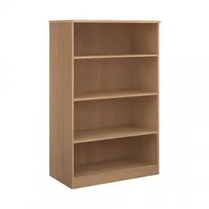Deluxe bookcase 1600mm high with 3 shelves – beech