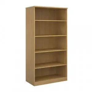Deluxe bookcase 2000mm high with 4 shelves – oak