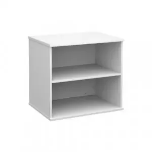 Deluxe desk high bookcase 600mm deep – white