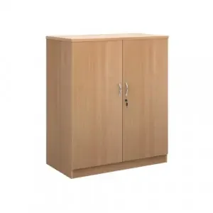 Deluxe double door cupboard 1200mm high with 2 shelves – beech