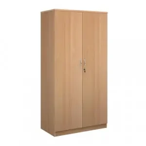 Deluxe double door cupboard 2000mm high with 4 shelves – beech