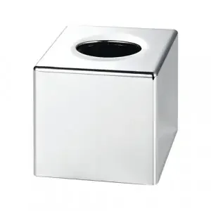 Devon Cube Tissue Box Holder Chrome (Pack of 6) 4458