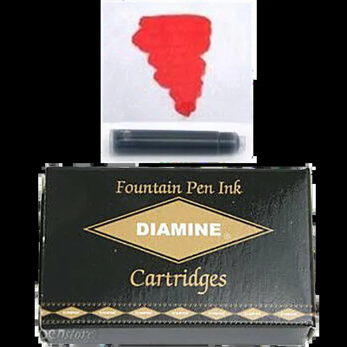 Diamine Passion Red Ink Cartridges 18/pk