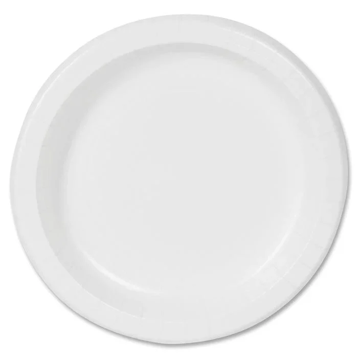 Dixie Foods Basic Plate, 8-1/2 in, White, Pack of 500