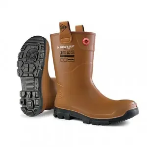 Dunlop Purofort Rigpro Full Safety Waterproof Rigger Boots 1Pr Fur Lined Tan 11 LJ2HR4811
