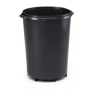 Durable 40L Round Waste Bin Black – Strong Recycling Bin – DURABIN