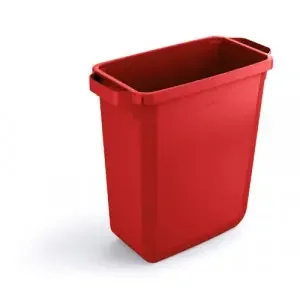 Durable 60L Waste Bin Red – Rectangular Recycling Bin – Food Bin – DURABIN