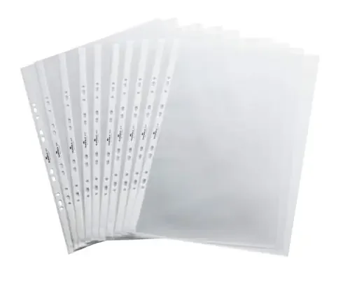 Durable A3 Crystal Clear Punched Pocket Plastic Wallets Ideal for DURASTAR Table Flipchart 12259DR Transparent (Pack 10) – 857719