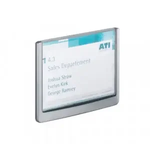 Durable Adhesive CLICK SIGN Wall Mounted Door Sign Holder – 149x105mm – Grey