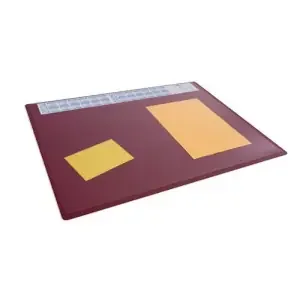 Durable Clear Overlay Calendar PC Desk Pad Protector Mat – 65×50 cm – Red