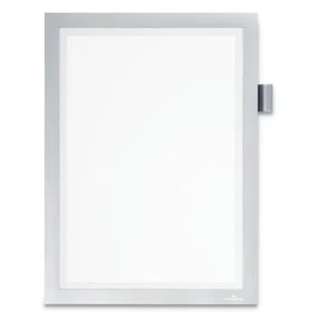 Durable Duraframe Note Sign Holder 8.5 X 11 Silver Frame