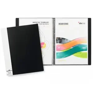 Durable DURALOOK 10 Pocket Display Book Portfolio – 5 Pack – A4 Black
