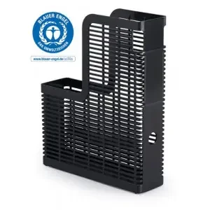 Durable OPTIMO Recycled Plastic Magazine Rack Desk File Organiser – A4 Grey