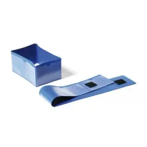 Durable Pallet Foot Ticket Sleeve Document Label Pockets – 50 Pack – Blue