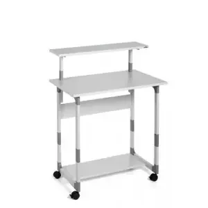 Durable SYSTEM PC Workstation Trolley 80 Variable Height Grey – 371810
