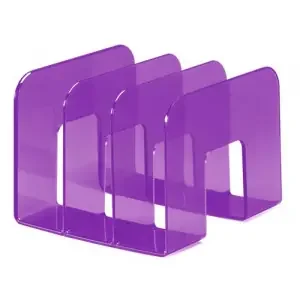 Durable TREND Magazine Stand Desk File Holder Book Organiser – Clear Purple