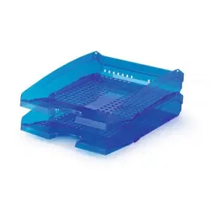 Durable TREND Stackable Letter Tray Document Organiser Paper File – A4+ Blue