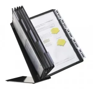 Durable VARIO TABLE 10 Display Panel Desk Stand – 10 Panels – A4 Black