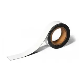 Durable Write On Magnetic Strips Labelling Tape for Markers – 40mm x 5m – White