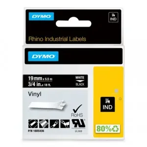 Dymo 1805436 19mm White on Black