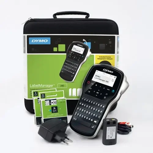 Dymo LabelManager 280 Kitcase Handheld Label Printer QWERTY Keyboard Black/Silver – 2091152