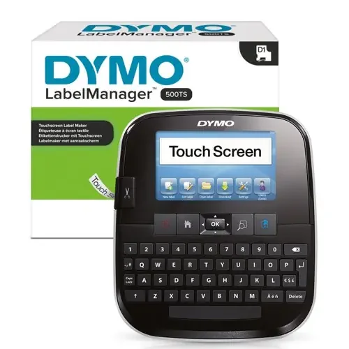 Dymo LabelManager 500 Touch Screen Desktop Label Printer QWERTY Keyboard Black/Silver