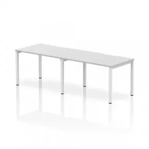 Dynamic Evolve Plus 1200mm Single Row 2 Person Desk White Top White Frame BE356