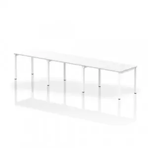 Dynamic Evolve Plus 1200mm Single Row 3 Person Desk White Top White Frame BE396