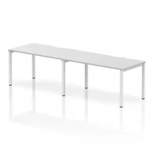 Dynamic Evolve Plus 1400mm Single Row 2 Person Desk White Top White Frame BE351