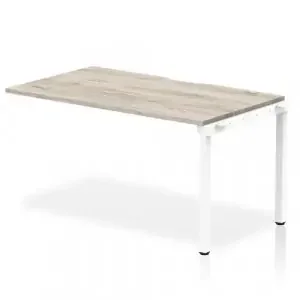 Dynamic Evolve Plus 1400mm Single Row Extension Kit Grey Oak Top White Frame BE786