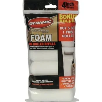 Dynamic Hm005360 4″ Mini Foam Roller Refill Zip Bag, Package Of 60