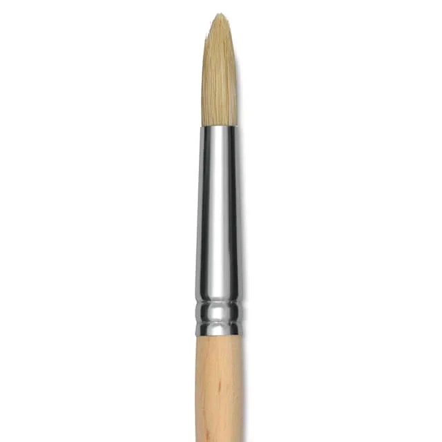Dynasty Encaustic Brush – Round, Short Handle, Size 8