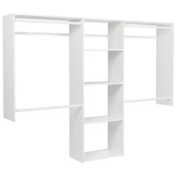 Easy Track 4′-8′ W Deluxe Shelving Closet Kit White