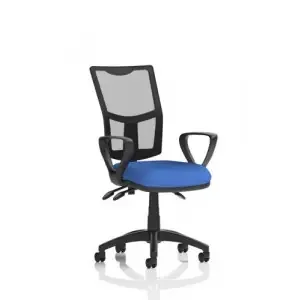 Eclipse Plus III Medium Mesh Back Task Operator Office Chair Blue Seat With Loop Arms – KC0379