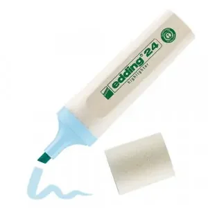 edding 24 EcoLine Highlighter Pen Chisel Tip 2-5mm Line Pastel Blue (Pack 10) – 4-24139