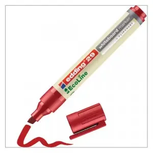 edding 29 EcoLine Whiteboard Marker Chisel Tip 1-5mm Line Red (Pack 10) – 4-29002
