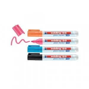 edding 95 Glass marker Pack of 4