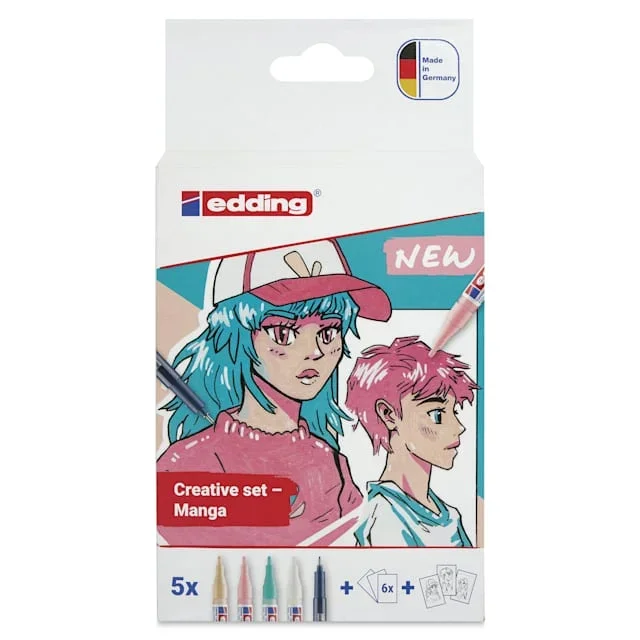 Edding Creative Manga Drawing Set – Assorted, Set of 15