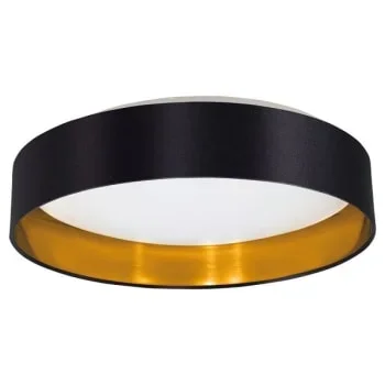 Eglo Maserlo 15.95″ Black/Gold LED Semi-Flush Mount