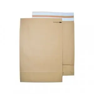 eGreen Packaging By Bong Ecommerce Mailing Envelopes Manilla Double Peel and Seal 100mm Gusset 110gsm 500x400mm (Pack 100) – 69116