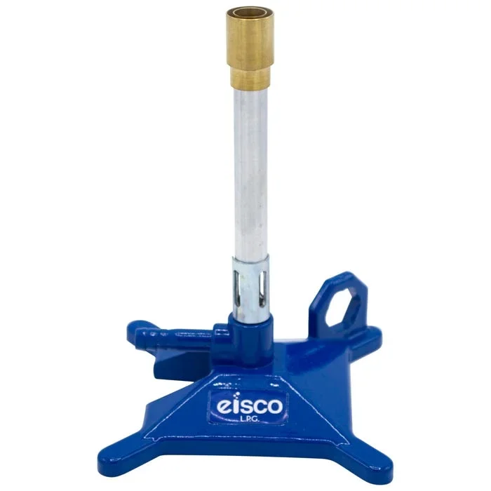 EISCO Liquid Propane Bunsen Burner, StabiliBase Anti-Tip Design with Handle, with Flame Stabilizer